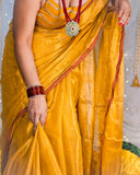 Haldi Kumkum raga tissue saree