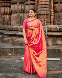 Surya Kiran with pink border Raga Tissue Saree