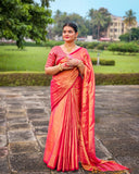 Surya Kiran with pink border Raga Tissue Saree