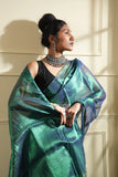 Dark Green Raga Tissue Saree