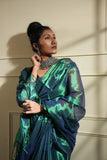Dark Green Raga Tissue Saree
