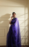 Purple Raga Tissue Saree