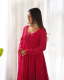 High-End Laheriya Print Anarkali Set with Dupatta & Pants ā Perfect for Summer Weddings