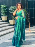 Dark Green Raga Tissue Saree