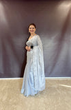 White Raga Tissue Saree