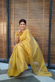 Sunheri Raga Tissue Saree