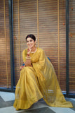 Sunheri Raga Tissue Saree