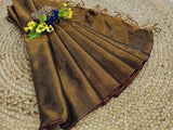 Copper Raga Tissue Saree