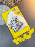 Pure Cotton Handloom Khadi Saree Paired with Designer Embroidery Work Blouse
