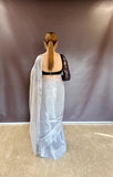 White Raga Tissue Saree