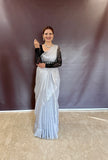 White Raga Tissue Saree