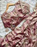 STYLE NEVER END ELEGANT AND PREETY AND HOT SHINING SOFT GOLDEN RICH SAREE