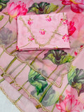 Traditional TB Organza Khatli Work Saree for Party Wear